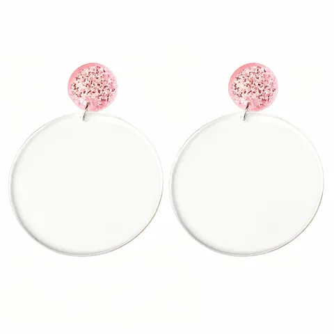 Cute Acrylic Back To School Theme Drop Earrings Multicolor Glitter Round Grade Letters Printed Dangle Earrings For Girls Student Party Jewelry