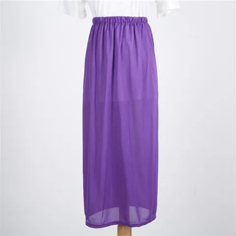 Damen Casual Einheitsfarbe Schnelltrocknendes Gewebe Langer Rock Sommer Sonnenschutz Koreanischer Stil Gerader Rock