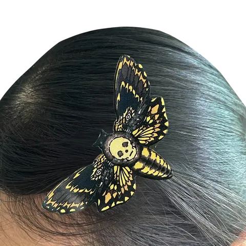 Γοτθικό Κλιπ Μαλλιών Χάλοουιν Ακρυλικό Moth Raven Snake Καρδιά Εγκέφαλος Μάτι Δάχτυλο Αξεσουάρ Πάρτι Γυναικείο