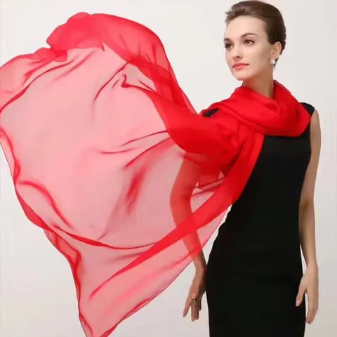 Damen Langer Einfarbiger Weicher Garnschal Und Leichtes Chiffon Strandtuch Elegantes Strandtuch Für Den Urlaub