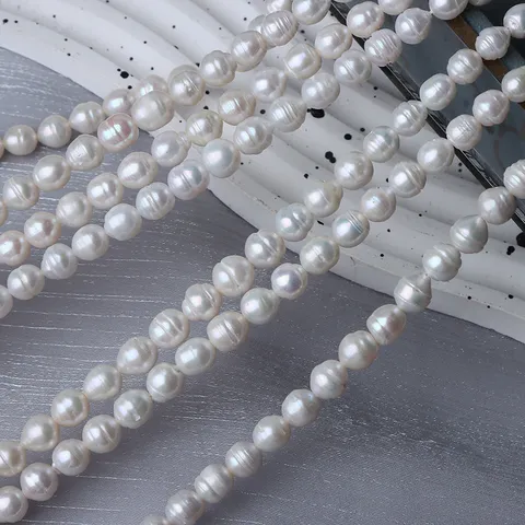 Natural Freshwater Pearl Beads Baroque Threaded Irregular Loose Pearls For DIY Jewelry Making Bracelet Necklace Earring White Beads