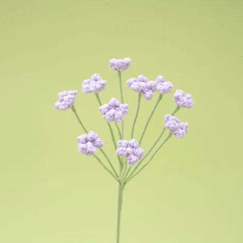 Handgemachte Gestrickte Schleierkraut Einzelner Zweig Blume Häkeln Wollgarn Künstliche Blumenstrauß Heimdekoration Abschlussgeschenk