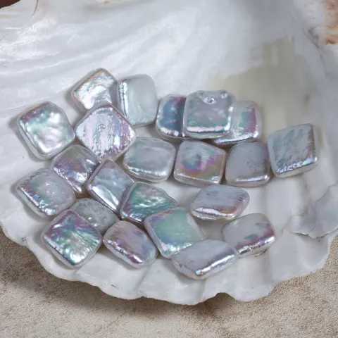 Perles d'Eau Douce Naturelles Carrées Baroques en Vrac 11-12mm Perles Irrégulières Pour Création de Bijoux DIY Matériel Artisanal