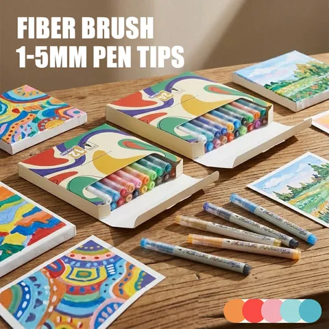 Weiche Spitze Acryl Marker Stifte Set Feine Pinselspitze Kunstmarker Für Schüler Graffiti Und Aquarellmalerei Handwerk