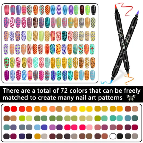 Dual Tip Acrylic Marker Pens Dual Colored Paint Pens For DIY Craft Drawing Art Supplies Professional Drawing Pens