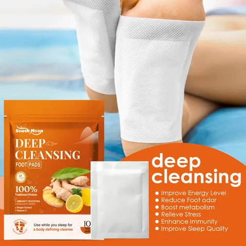 Herbal Ginger Deep Cleansing Foot Pads Natural Plant Extract Night Foot Care Patches Relaxing Wellness Foot Pad