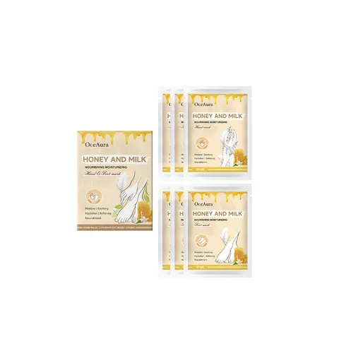 Honey Milk Hand And Foot Mask Set Deep Moisturizing Repairing Hydrating Nourishing Hand Foot Care Treatment Mask