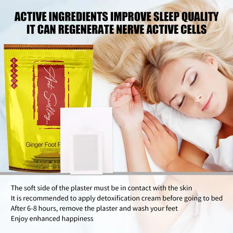 Herbal Ginger Foot Patch Cleansing Detox Foot Pad Ginger Extract Natural Botanical Foot Care Patch Relaxation Product