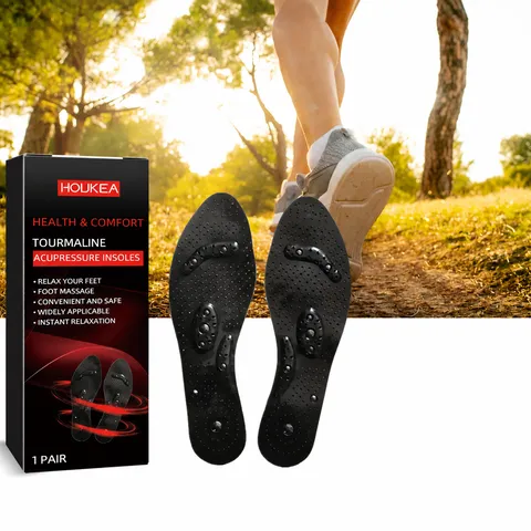 Solette per Acupressione Magnetica a Infrarossi Lontani Inserti per Scarpe Traspiranti per Comoda Cura dei Piedi Cuscinetto Massaggiante