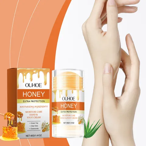 Bâton de Soin pour les Mains et les Pieds au Miel Hydratation Profonde Nourrissant Réparateur Sécheresse Apaisant Soin de la Peau Quotidien