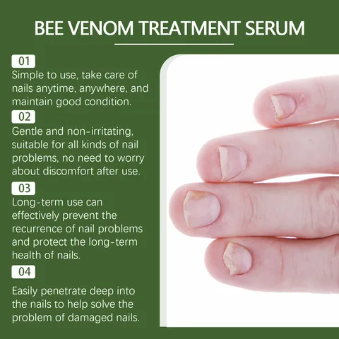 Advanced Nail Repair Liquid Bee Venom Nail Treatment Serum Instant Effective Professional Nail Care Solution