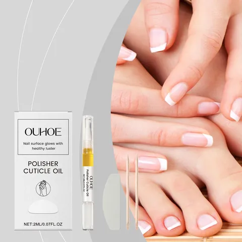 OUHOE Nail Care Liquid Set Cuticle Oil Pen With Nail File And Wood Sticks Moisturizing Nail Art Tool Kit