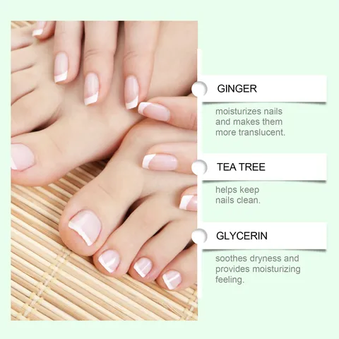 Nail Repair Care Liquid With Tea Tree And Ginger Extract Formula Daily Nourishing Treatment For Hands And Feet