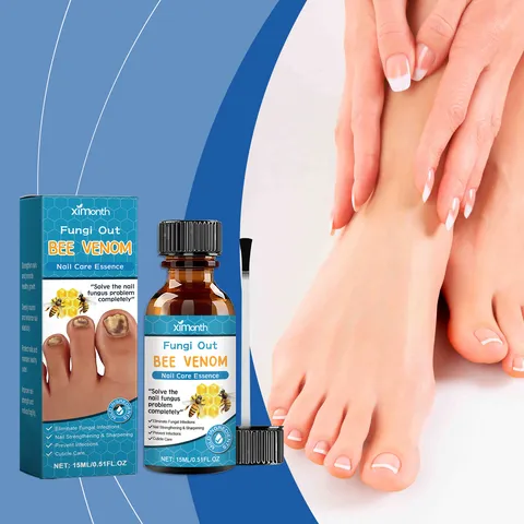 XIMONTH Bee Venom Nail Care Essence Strengthening Nail Repair Essence Serum For Damaged Brittle Nails Foot Hand Care Treatment