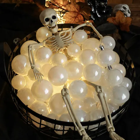 Adornos Colgantes de Fiesta de Halloween Bolas Irisadas Transparentes Caldero de Bruja Decoración del Hogar