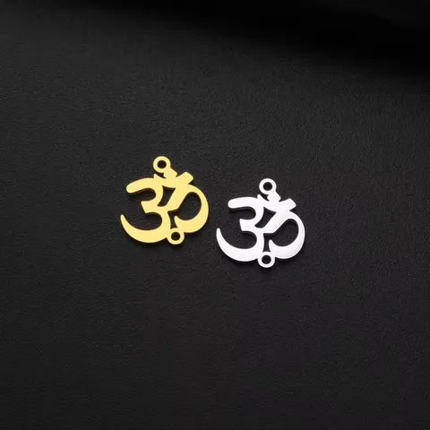 Edelstahl Strass Yoga Meditation Om Lotus Anhänger DIY Schmuckaccessoire Gold Silber Chakra Halskette Charm Geschenk