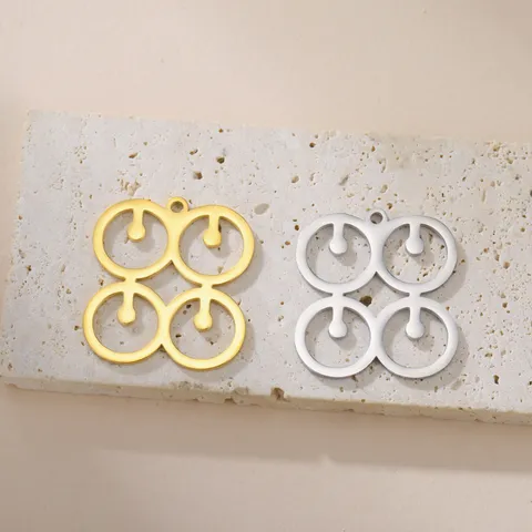 Stainless Steel Geometric Pendant African Ethnic Symbol DIY Charm For Necklace Earring Jewelry Making Accessories