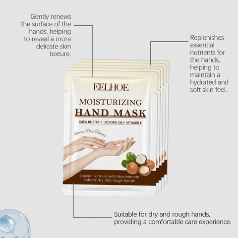 Vitamin E Feuchtigkeitsspendende Handmaske Sheabutter Jojobaöl Handpflege Behandlung Nährend Reparatur Trockene Haut