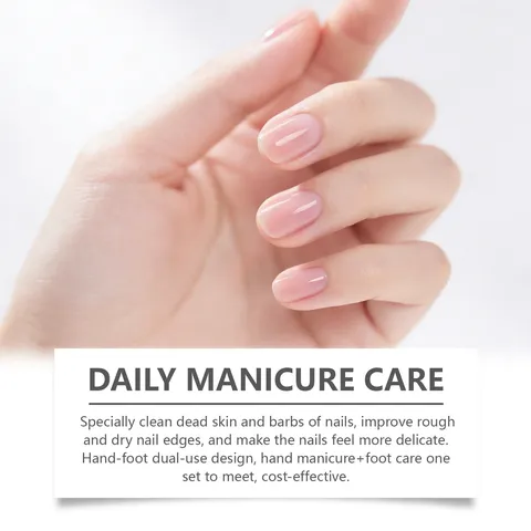 Professional Cuticle Pusher And Trimmer Set Carbon Steel Nail Care Tool Dual Ended Dead Skin Remover Manicure Kit
