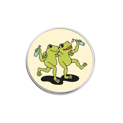 Vintage Cute Cartoon Frog Goose Alloy Brooch Baked Enamel Lapel Pin Badge Ornament For Clothes Backpack Decor Kids Men Women Jewelry