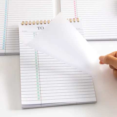 Portable English Schedule Planner Daily Weekly To Do List Spiral Bound Memo Notebook Minimalist Office School Stationery