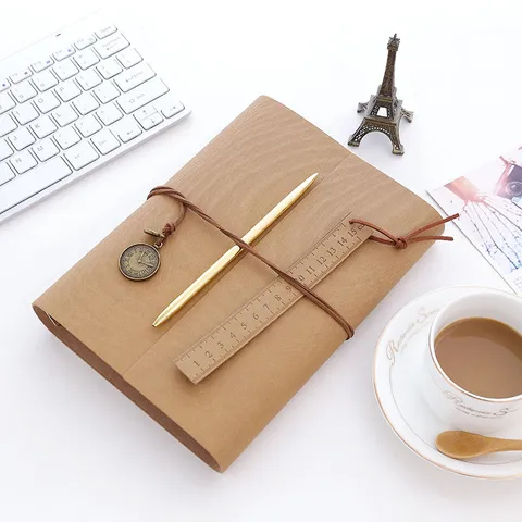 Vintage PU Leather DIY Photo Album Handmade Scrapbook Self Adhesive Memory Book Creative Gift For Baby Growth