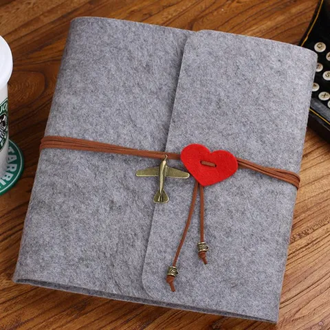 DIY Felt Photo Album Large Scrapbook Handmade Memory Book Black Card Pages Wedding Baby Growth Record Album