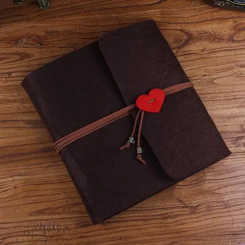 DIY Felt Photo Album Large Scrapbook Handmade Memory Book Black Card Pages Wedding Baby Growth Record Album