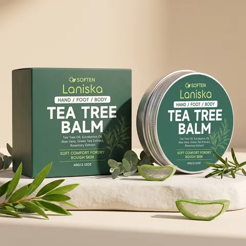 Balsamo all'Olio di Tea Tree Estratti Vegetali Naturali Crema Idratante Riparatrice per la Cura della Pelle Secca