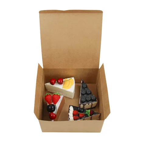 Boîtes Cadeaux en Papier Kraft Carrées Avec Corde de Chanvre et Étiquettes de Merci Boîtes pour Gâteaux Pâtisserie Fête Mariage