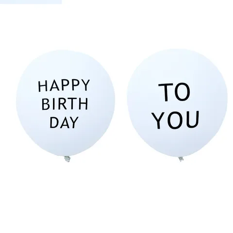 Ins Stijl Witte Latex Verjaardagsballonnen Happy Birthday To You Bedrukte Ronde Ballonnen Voor Verjaardagsfeest Decoratie
