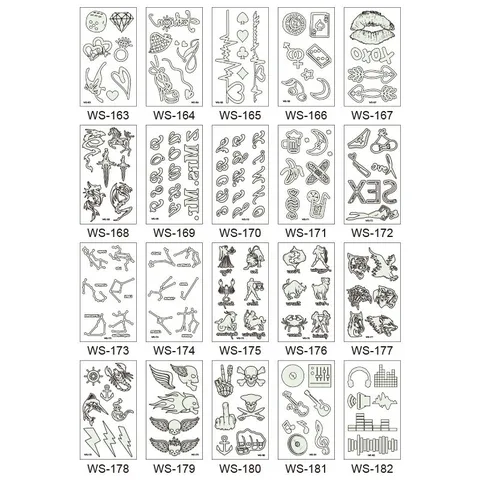 Leuchtende Temporäre Tattoo-Aufkleber Im Dunkeln Leuchtend Wasserdicht Musikfestival Party Club Nachtleuchtende Aufkleber Für Herren Damen Körperkunst