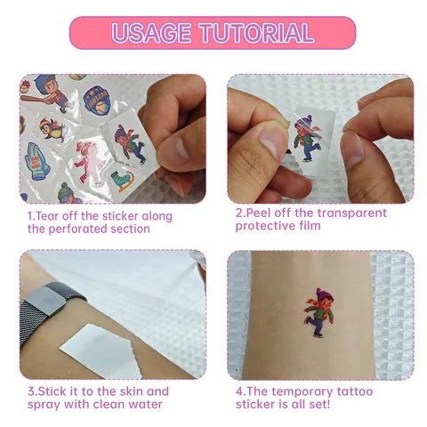 Children Cartoon Temporary Tattoo Sticker Book Set For Kids Cute Waterproof Body Art Stickers Toy Gift For Boys Girls Party Favor