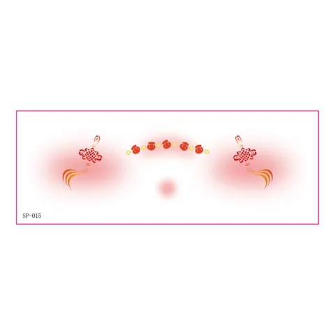 Lunar New Year 2026 Children Temporary Tattoo Stickers Festive Party Makeup Face Stickers Waterproof Traditional Pattern Stickers