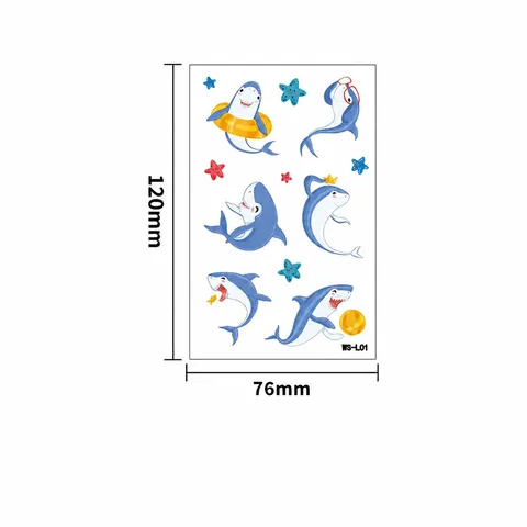 Luminous Temporary Tattoo Stickers For Kids Waterproof Glow In The Dark Cartoon Mermaid Dinosaur Space Astronaut Tattoo Children Party Body Art