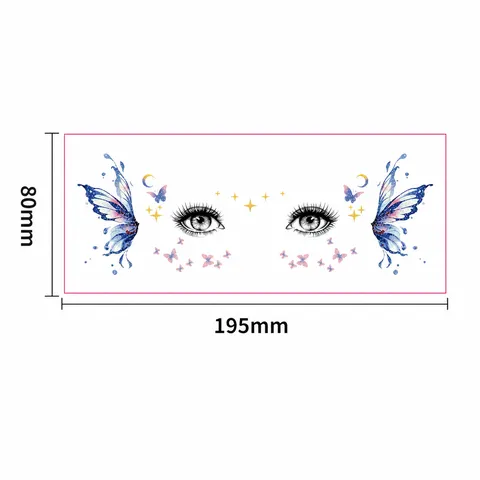 Glitter Butterfly Face Stickers Waterproof Temporary Tattoo Stickers Exquisite Face Art For Makeup Festival Party Decorations