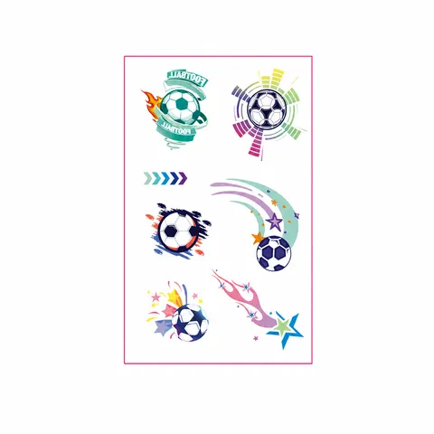 Copa del Mundo Fútbol Pegatinas de Tatuajes Temporales Impermeables Deporte Fan Fiesta Arte Corporal Calcomanías Falsas Tatuajes Para Adultos Niños