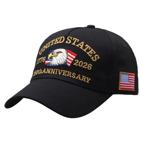 Vintage Cotton United States Commemorative Embroidered Baseball Cap American Flag Eagle Theme Sun Protection Adjustable Hat