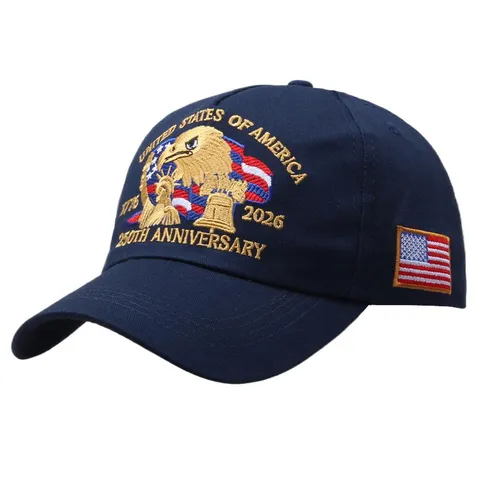 Vintage Cotton Printed Eagle Flag Baseball Cap For Men Women Anniversary Adjustable Commemorative Hat Retro Outdoor Wear
