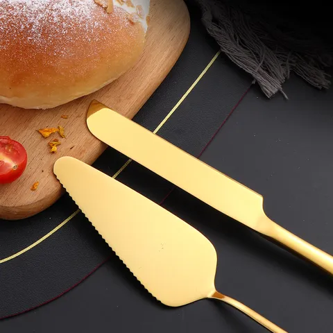 Στρεφόμενο Μαχαίρι Και Σπάτουλα Κέικ Από Ανοξείδωτο Χάλυβα Σύνολο Σπάτουλα Αρτοποιίας Εργαλείο Κοπής Ζαχαροπλαστικής Κουζίνας Γάμος Πάρτι