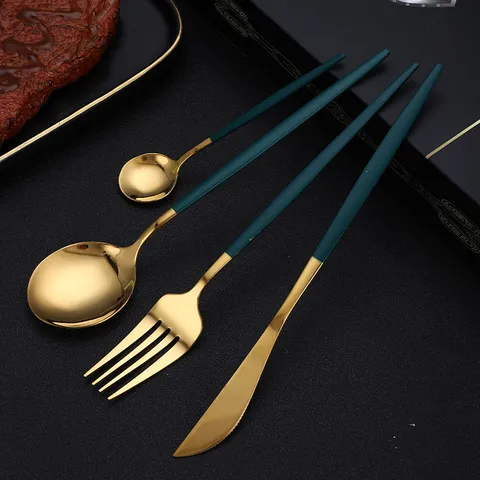 Edelstahl Westliches Steak Messer Gabel Und Löffel Geschirr Besteck Set Mit Geschenkbox