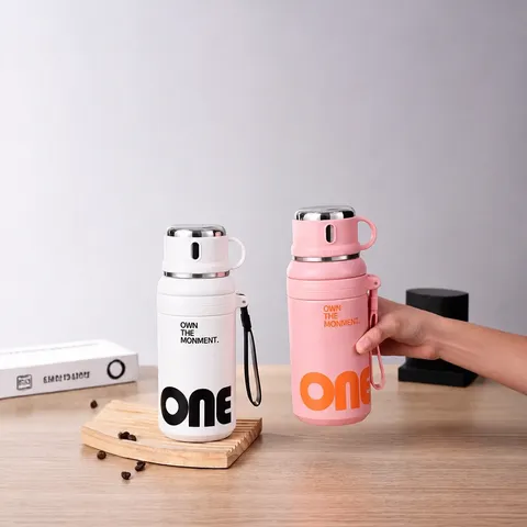 Große Kapazität 316 Edelstahl Thermoskanne Tragbare Isolierte Wasserflasche Mit Strohhalm