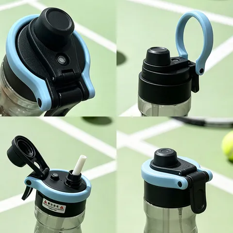 Tragbare Sport Trinkflasche Grosse Kapazitat Plastik Trinkgefass Mit Strohhalm Und Spruehfunktion Fuer Outdoor Fitness Reisen