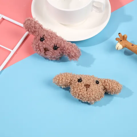Kawaii Cartoon Teddy Hond Pluche Brosche Ornament Schattige Puppy Dierlijke Kop DIY Kleding Haaraccessoire Tas Decoratie Brosche