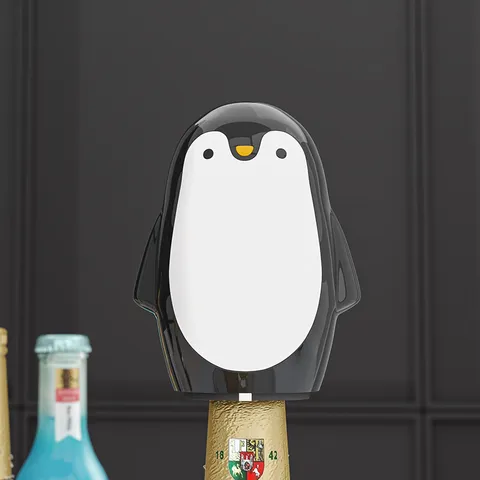 Penguin Press Type Bottle Opener Multifunctional Creative Plastic Beer Bottle Opener Wine Stopper Home Kitchen Tool