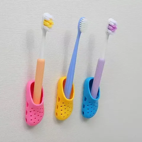 Mini Clog Schoen Vormige Tandenborstelhouder Ponsvrij Wandmontage Tandenborstelstandaard Schattige Badkamer Opslag Organizer