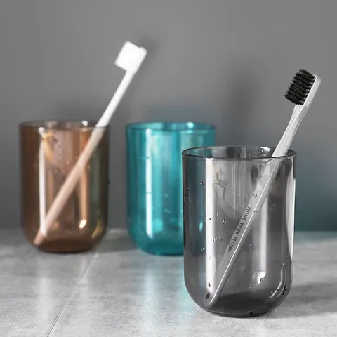 Transparant Kunststof Mondspoelbeker Modern Minimalistisch Tandenborstelhouder Huishouden Badkamer Drinkgerei