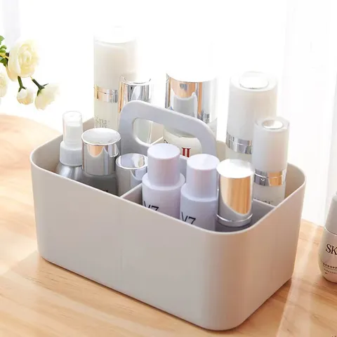 Plastic Desktop Cosmetica Opbergbox Grote Capaciteit Multi-Grid Organizer Draagbare Opbergcontainer Voor Thuis Kantoor