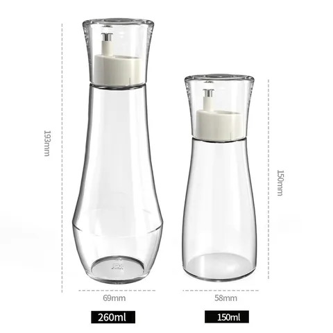 Clear Glass Oil Dispenser Bottle With 304 Stainless Steel Spout Dustproof Cover Vinegar Soy Sauce Bottle Kitchen Cruet