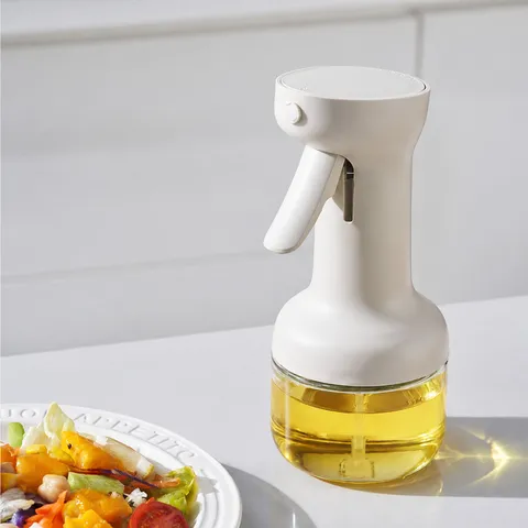 Giraffe Vorm Glas Oliedispenser Fles Druk Type Vernevelende Oliespuit Voor Keuken BBQ Koken Vetverlies Huishoudelijk Gereedschap